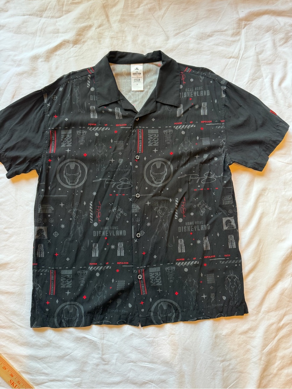 Marvel Iron Man Tony Stark Experience Black Shirt Hong Kong Disney Land Men’s M